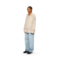 Stussy Classic LS Shirt Bleached Poplin -Stussy Store 1110335 TANN 7 11cb4974 855d 48b6 a503 522b65822e4c