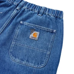 Carhartt WIP X INVINCIBLE Removed Pocket Double Knee Pant -Stussy Store A2420550106 Removed Pocket Double Knee Pant Blue Stone Washed Detail
